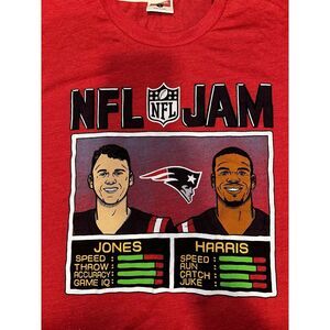 Homage  New England Patriots NFL Jam T-Shirt Sz S Jones / Harris #458